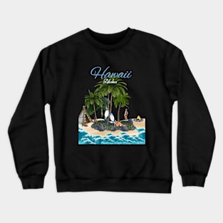 Aloha Hawaii Surf Crewneck Sweatshirt